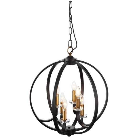 SL1013.423.06 Светильник подвесной ST-Luce Черный, Золото/Черный E14 6*40W PIANETTA SL1013.423.06 Светильник подвесной ST-Luce Черный, Золото/Черный E14 6*40W PIANETTA