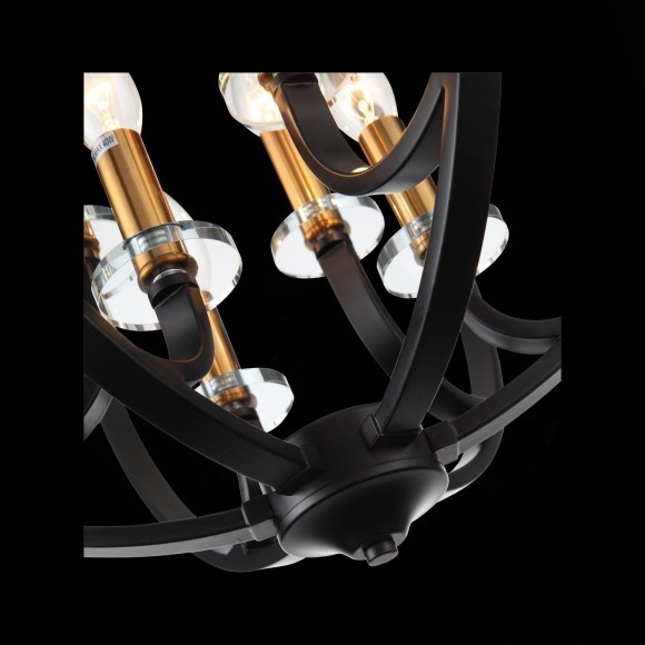 SL1013.423.06 Светильник подвесной ST-Luce Черный, Золото/Черный E14 6*40W PIANETTA SL1013.423.06 Светильник подвесной ST-Luce Черный, Золото/Черный E14 6*40W PIANETTA