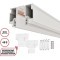 135325 Магнитный белый шинопровод 2м с универсальным креплением тканевых и ПВХ натяжных потолков Novotech CLAMP Lumfer