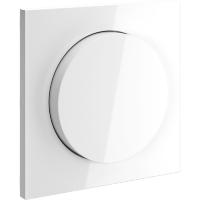 VLS002001 Накладка для диммера (светорегулятора) поворотно-нажимного белого глянцевого цвета VOLTUM S70 (белый глянцевый)