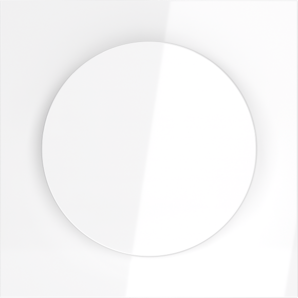 VLS002001 Накладка для диммера (светорегулятора) поворотно-нажимного белого глянцевого цвета VOLTUM S70 (белый глянцевый)