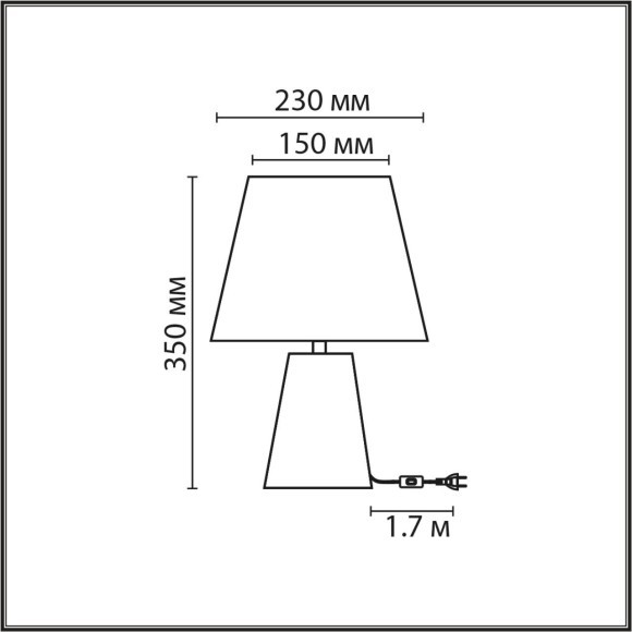 8142/1T MODERNI LN25 бежевый/коричневый, керамика/текстиль Настольная лампа Е27 1*60W 220V TERAZIO
