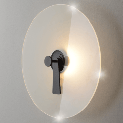 Crystal Lux CHIAROSCURO AP6W LED BLACK 3880/406 Дизайнерская светодиодная бра с механической регулировкой отсвета на стену, 6Вт 3000К 600лм CRI90, металл, стекло Crystal Lux CHIAROSCURO AP6W LED BLACK 3880/406 Дизайнерская светодиодная бра с механической регулировкой отсвета на стену, 6Вт 3000К 600лм CRI90, металл, стекло