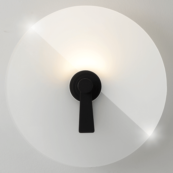 Crystal Lux CHIAROSCURO AP6W LED BLACK 3880/406 Дизайнерская светодиодная бра с механической регулировкой отсвета на стену, 6Вт 3000К 600лм CRI90, металл, стекло