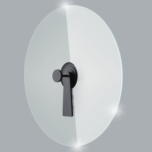 Crystal Lux CHIAROSCURO AP6W LED BLACK 3880/406 Дизайнерская светодиодная бра с механической регулировкой отсвета на стену, 6Вт 3000К 600лм CRI90, металл, стекло