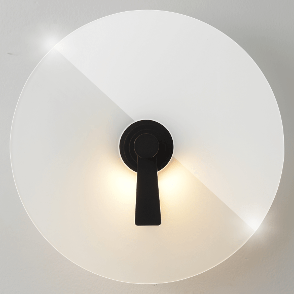 Crystal Lux CHIAROSCURO AP6W LED BLACK 3880/406 Дизайнерская светодиодная бра с механической регулировкой отсвета на стену, 6Вт 3000К 600лм CRI90, металл, стекло