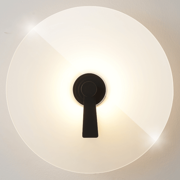 Crystal Lux CHIAROSCURO AP6W LED BLACK 3880/406 Дизайнерская светодиодная бра с механической регулировкой отсвета на стену, 6Вт 3000К 600лм CRI90, металл, стекло