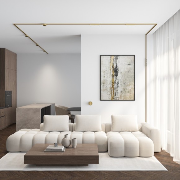 DK5771-SB Трековый магнитный светодиодный светильник Denkirs Shine 48V CRI90+ 3000К 790Лм 24° 10Вт