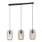 900503 BAJAZZARA Подвесной потолочный светильник с 3 лампами E27, 3x40Вт, L890 H1100 B190, сталь, черный/дерево