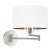 95058 PASTERI Бра настенный с одной лампой E27, 60Вт, механический выключатель, белый ткань, никель