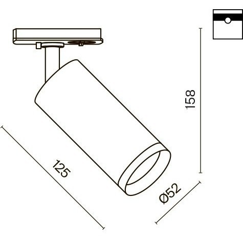 Однофазный двужильный светодиодный трековый светильник Maytoni Unity TR021-1-12B3K-W-B Focus LED 3000К 900Лм CRI90+ 50° 12Вт