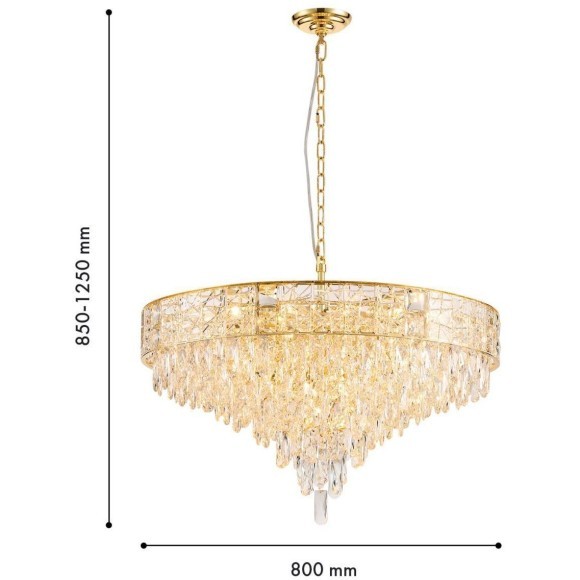 4720-18P, подвесная люстра, D800xH850/1250, 18xE14x40W, excluded