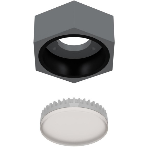 4666-1U, уличный светильник, L110xW95xH42, 1xGX53LEDx15W, IP54, excluded