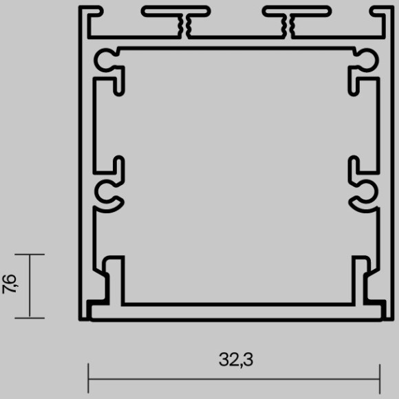 Рассеиватель для профиля 35×35 (Белый, 10 м), ALM-35-O-DF-10M 642042