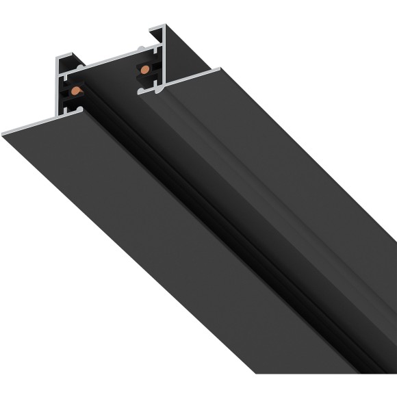 Однофазный двужильный встраиваемый в ГКЛ 12.5мм шинопровод со стыковочным пазом, черный, 3м Barra Lightstar 501038