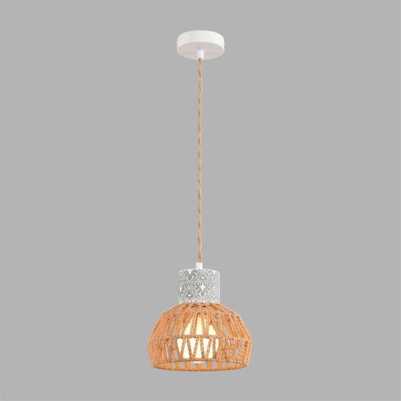 8367/1A Подвесной светильник эко с плафоном 20см из джутового шнура под лампу E27 Limion ECO BOHO