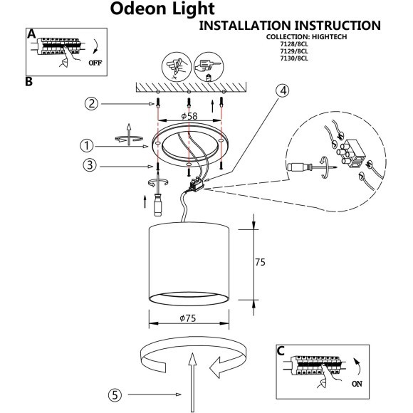 Потолочный светильник IP20 LED 8W 480Лм 3000K/4000K/6000K 120° OBEN 7130/8CL Потолочный светильник IP20 LED 8W 480Лм 3000K/4000K/6000K 120° OBEN 7130/8CL
