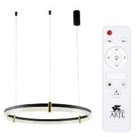 Подвесной светильник диммируемый светодиодный с пультом регулировкой цветовой температуры и яркости ночным режимом Mercury A2183SP-1BK