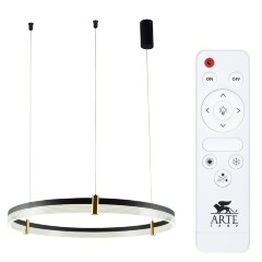 Подвесной светильник диммируемый светодиодный с пультом регулировкой цветовой температуры и яркости ночным режимом Mercury A2183SP-1BK Подвесной светильник диммируемый светодиодный с пультом регулировкой цветовой температуры и яркости ночным режимом Mercury A2183SP-1BK