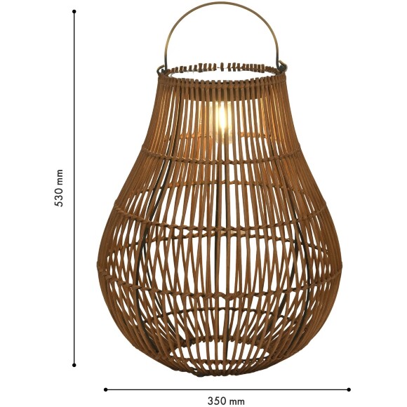 Настольная лампа с плафоном из искуственного ротанга Favourite 4834-1F