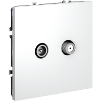 VLS060402 Розетка телевизионная оконечная для кабелей RG 6 - SAT 50 - SAT 703 - DG 113 (TV+SAT) (Телевизионный + Спутниковый) белого матового цвета VOLTUM S70 (белый матовый)