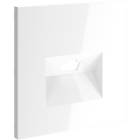 VLS001301 Накладка для розетки RJ45 категории 6Е (для проводов CAT5-CAT6 до 10 Гбит/сек) белого глянцевого цвета VOLTUM S70 (белый глянцевый)