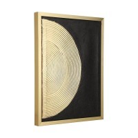 423034 ROBERVAL Комплект из 2 картин в стиле Ар-деко, пластик, холст, черный, золотой, L330, H430