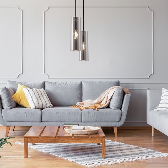 Подвесной светильник цилиндр Maytoni P011PL-01CH Gioia под лампу 1xE14 40W