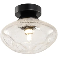 Favourite Cosmos 4804-1W Настенно-потолочный светильник (бра), основание металл черный матовый, плафон стекло прозрачное декоративной формы, под сменную лампу G9, IP20 220В, размеры в мм D135xW150xH150