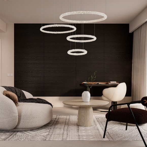 SL6110.203.04 Люстра подвесная ST-Luce Золотистый/Прозрачный LED 4*42W 3000 - 6500K AVANA