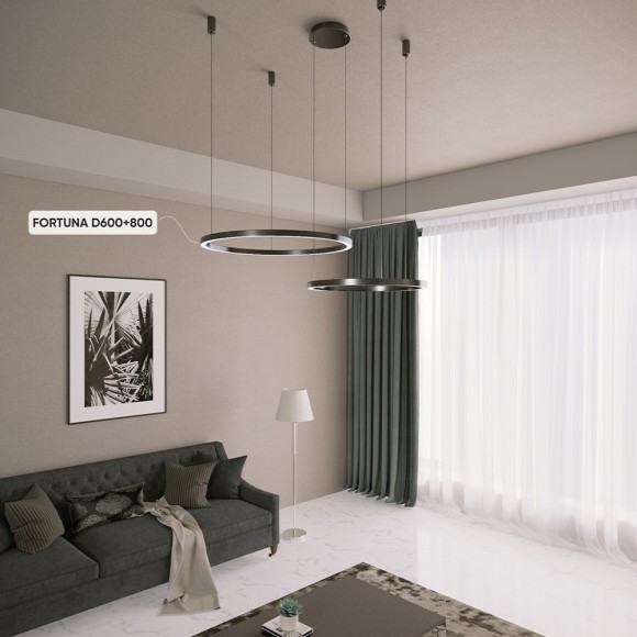 Люстра Crystal Lux FORTUNA SP123W LED BLACK Люстра Crystal Lux FORTUNA SP123W LED BLACK