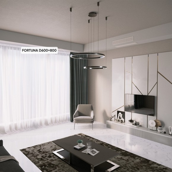 Люстра Crystal Lux FORTUNA SP123W LED BLACK Люстра Crystal Lux FORTUNA SP123W LED BLACK