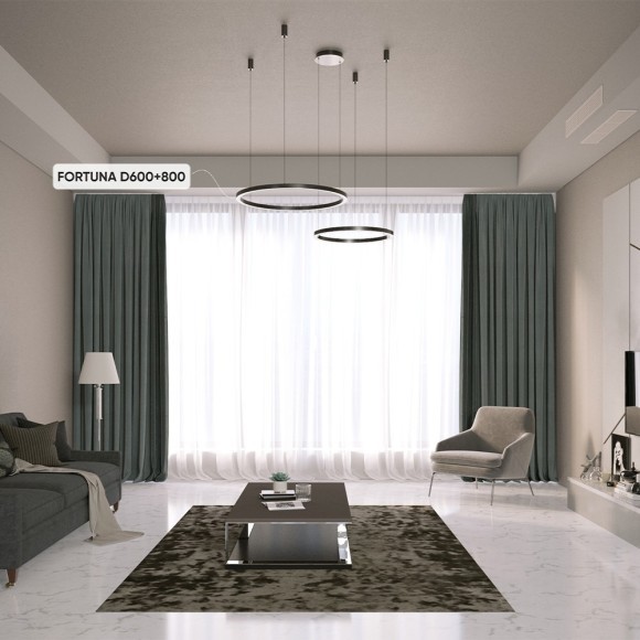 Люстра Crystal Lux FORTUNA SP123W LED BLACK Люстра Crystal Lux FORTUNA SP123W LED BLACK