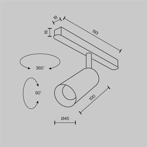 TR032-2-5W4K-M-BBS Трековый магнитный светодиодный светильник Maytoni Exility CRI90+ 4000К 438Лм 36° 5Вт TR032-2-5W4K-M-BBS Трековый магнитный светодиодный светильник Maytoni Exility CRI90+ 4000К 438Лм 36° 5Вт