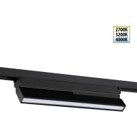359749 PORT NT25 238 черный Светильник однофазный двухжильный трековый с переключ. цв. температуры IP20 LED 18W 180-265V 2700К/3200К/4000К EOS