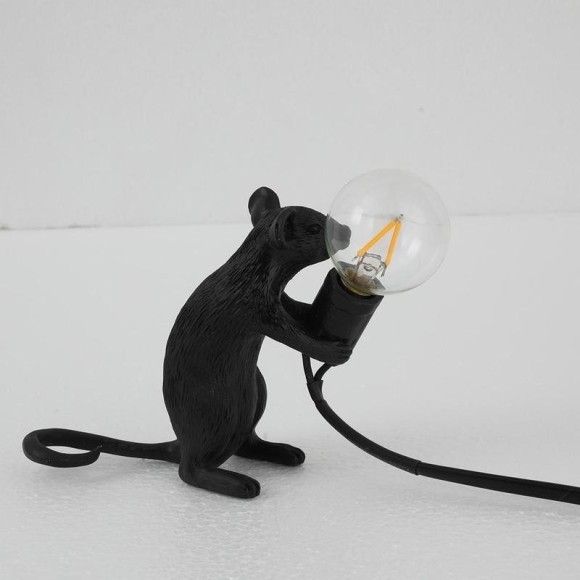 Настольная Лампа Mouse Sitting Черный By Imperiumloft