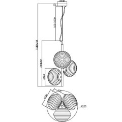 Подвесной светильник Maytoni MOD268PL-03B