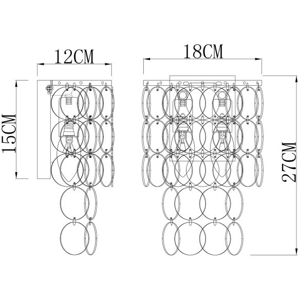 Настенный светильник Arte Lamp PIPIRIMA A4100AP-2CC Настенный светильник Arte Lamp PIPIRIMA A4100AP-2CC