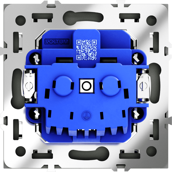 VLS040106 Розетка встраиваемая с заземлением максимальный ток 16 Ампер (3500 Ватт) титанового цвета VOLTUM S70 (титан)