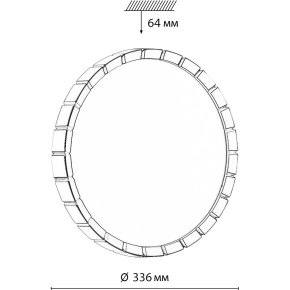 Светильник LED 30Вт 4000К D336 IP43 Sonex ATABI BLACK 7649/CL