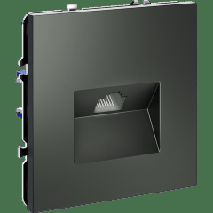 VLS060106 Розетка компьютерная RJ45 категории 6Е (для проводов CAT5-CAT6 до 10 Гбит/сек) титанового цвета VOLTUM S70 (титан)