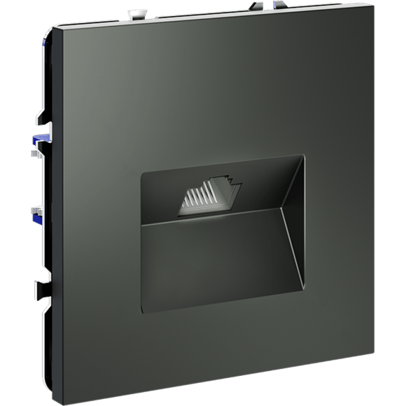 VLS060106 Розетка компьютерная RJ45 категории 6Е (для проводов CAT5-CAT6 до 10 Гбит/сек) титанового цвета VOLTUM S70 (титан)