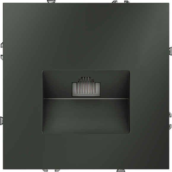 VLS060106 Розетка компьютерная RJ45 категории 6Е (для проводов CAT5-CAT6 до 10 Гбит/сек) титанового цвета VOLTUM S70 (титан)