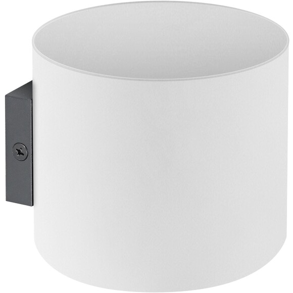 Lightstar Rullo 204686 Настенная бра с черным основанием и белым матовым металлическим плафоном, высота 8см, ширина 10см, под сменную лампу G9, свет вверх и вниз, без выключателя