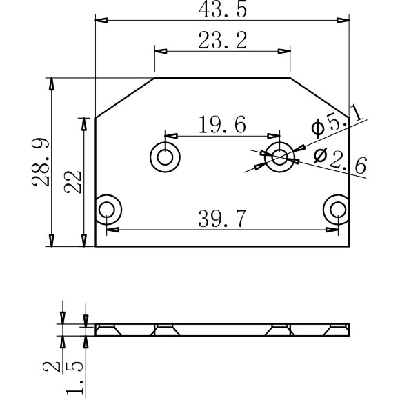 CLT 0.236 06 BL 1408/143 Комплект из 2 торцевых заглушек для гарпунного адаптера-профиля (арт CLT 0.136 01 L2000 BL)
