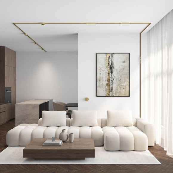 DK5772-SB Трековый магнитный светодиодный светильник Denkirs Shine 48V CRI90+ 3000К 390Лм 24° 6Вт