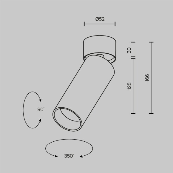 Потолочный светильник Technical C055CL-L12W3K-W-PT