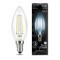 103801211 Лампа Gauss Filament Свеча 11W 830lm 4100К Е14 LED 1/10/50