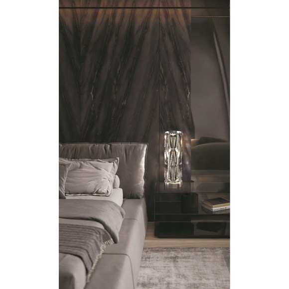 Интерьерная настольная лампа хрустальная с выключателем Puntes MOD043TL-02CH