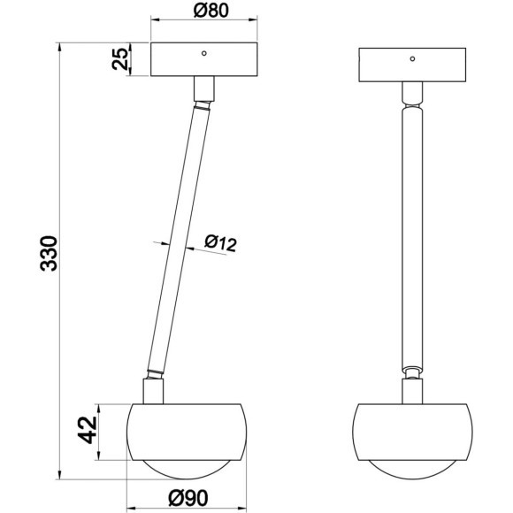Потолочный светильник Technical MOD072CL-L8B3K